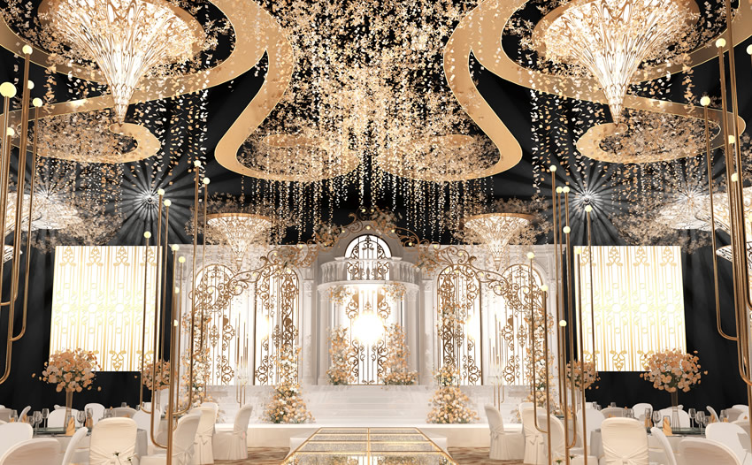 永新花木兰喜事汇金色大厅效果展示